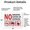 Signmission No Smoking Eating or Drinking with Graphic OSHA ANSI Sign, Vinyl Decal, 14in W x 10in L, 2PK OS-2PACK-MISC-D-1014-L-19502 - alternate 2